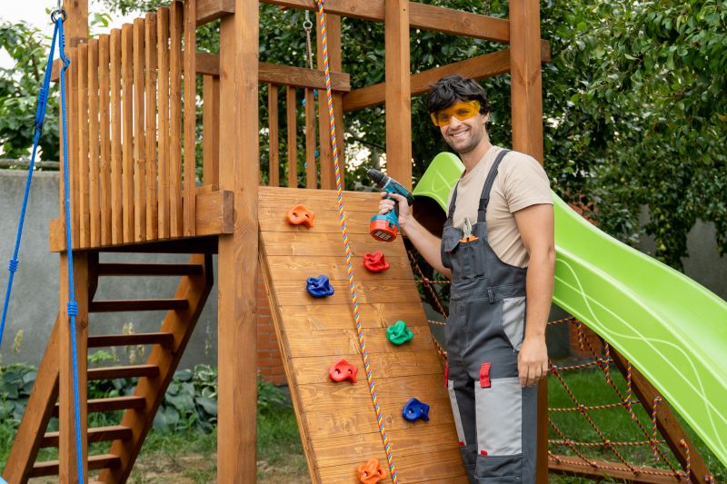 Wooden Swing Set Installation in Kansas City, KS